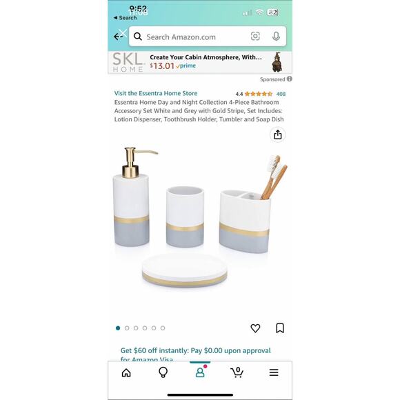 Minamilist bathroom accessories set - Picture 8 of 9